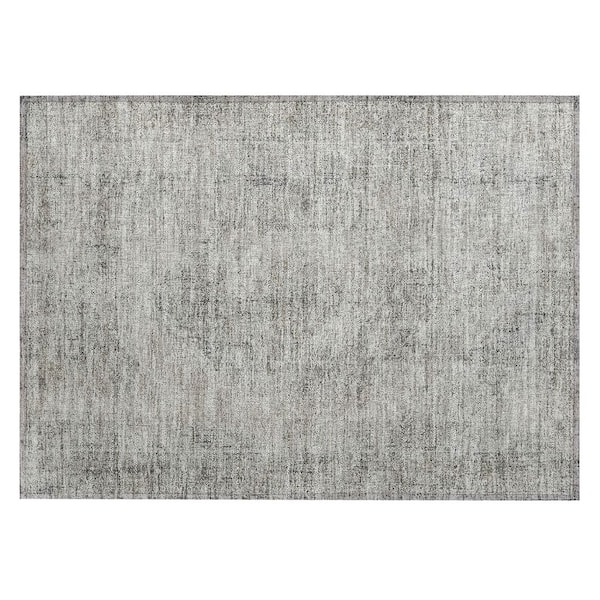Chantille Machine Washable Indoor/Outdoor Abstract ACN2726 Silver 3 ft. x 4 ft. Area Rug
