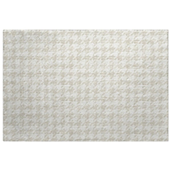 Dream Shag Premium Machine Washable Abstract ADS137 Linen 2 ft. x 3 ft. Accent Rug
