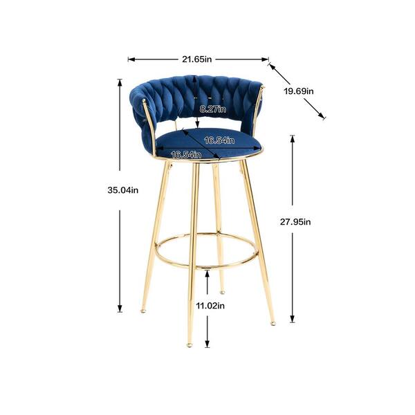 navy wood bar stools