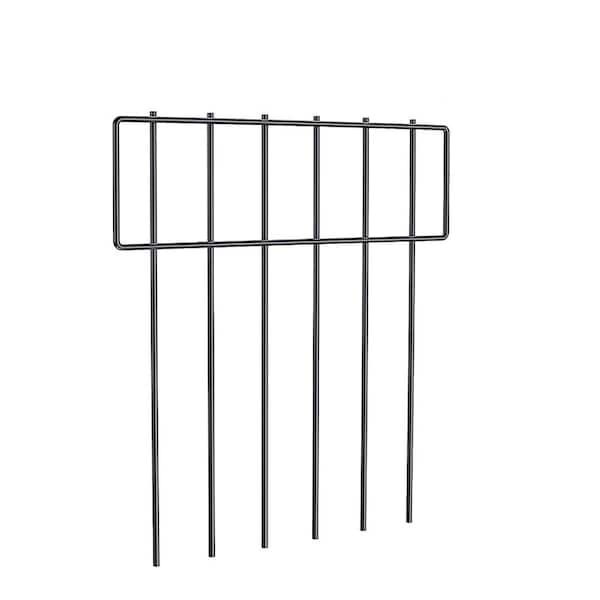Wellco 13 in. W x 17 in. H Metal Garden Fence Animal Barrier No Dig Fence for Dog Flower Boarder Patio Yard, 25-Panels