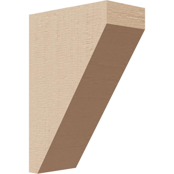 Ekena Millwork 2 in. x 6 in. x 4 in. Series 2 Classic Concord Rough Cedar Woodgrain Timberthane Polyurethane Corbel, Primed Tan
