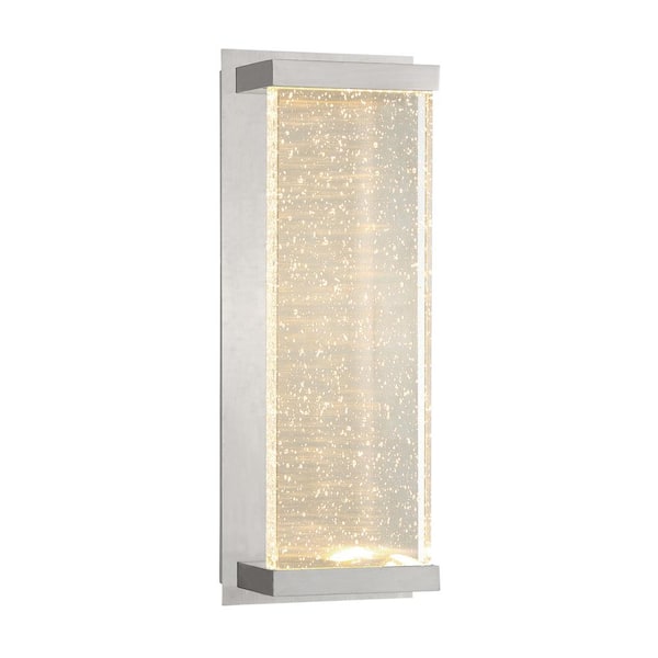 Eurofase Paradiso 2-Light Chrome Outdoor Integrated LED Wall Lantern Sconce