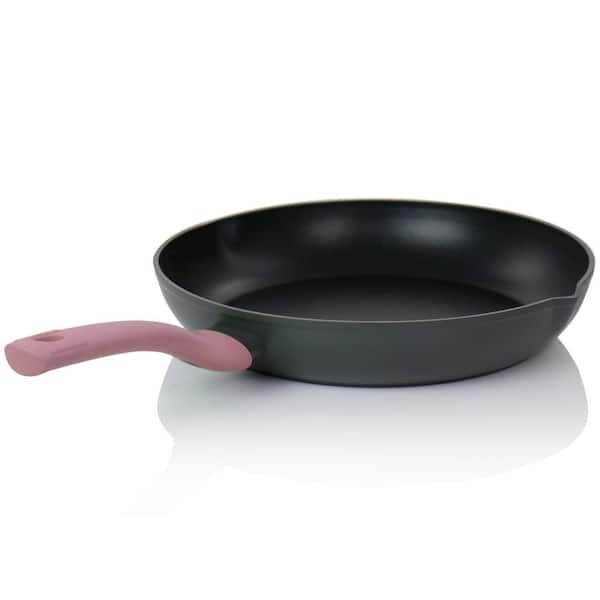 Constellation 10 in. Aluminum Nonstick Frying Pan in Pink Speckle with  Vintage Gold Handle