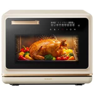 R-Box Pro 1800W 37 qt. 8-Slice White Countertop Toaster Oven with Combi Steam, Air Fry, True Convection and Self-Clean