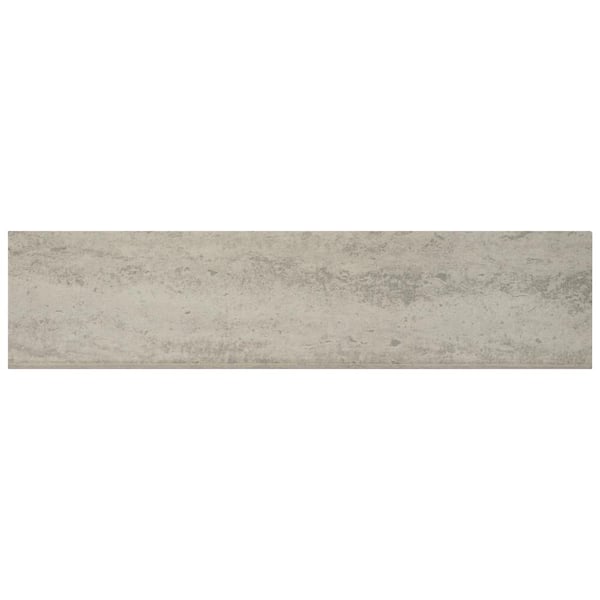 Marazzi Stonehollow Mist Gray 3 in. x 12 in. Matte Glazed Porcelain Bullnose Tile Trim (5.5 sq. ft./Case)