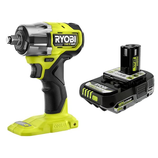 ONE+ HP 18V Brushless Cordless Compact 1/2 in 4 Mode Impact Wrench with ONE+ 18V 2.0 Ah HIGH PERFORMANCE Battery