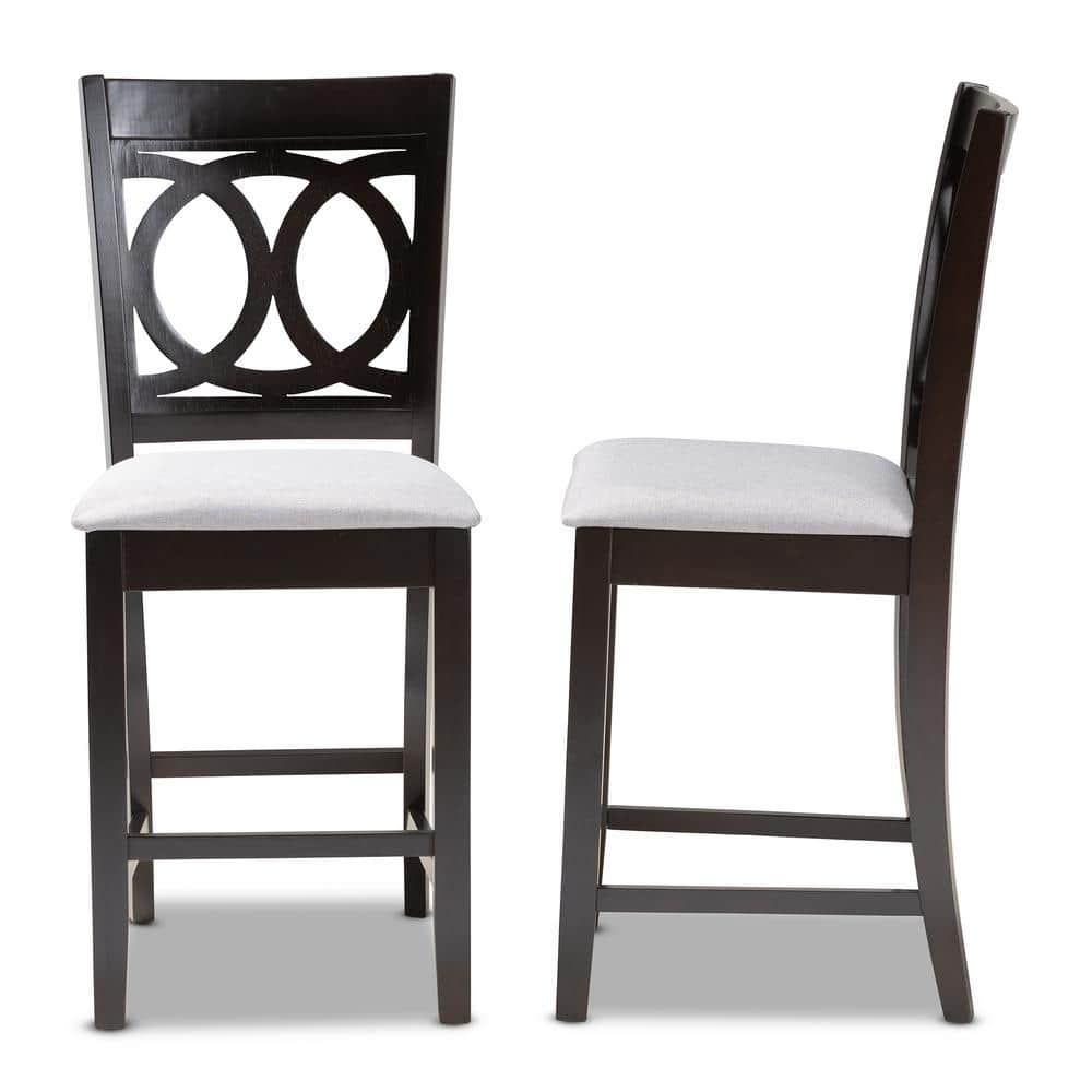 Gray Cane and Wood Low Back Dining Chair