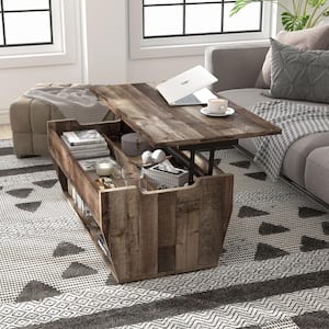 Anthem 42 L in. Reclaimed Barnwood 16.34 H in. Rectangle MDF Coffee Table with Lift-Top