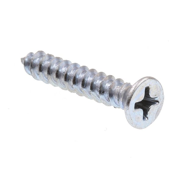 Prime-Line #8 x 1 in. Zinc Plated Steel Phillips Drive Flat Head Self-Tapping Sheet Metal Screws (100-Pack)