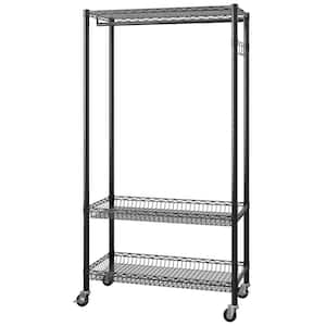 Black Iron Clothes Rack 35.44 in. W x 72.84 in. H
