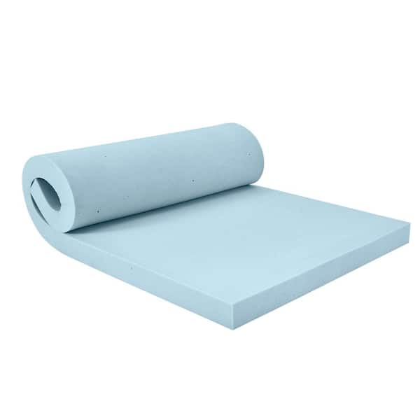 Sealy Blue Swirl California King Size 2 in. Memory Foam Mattress Topper