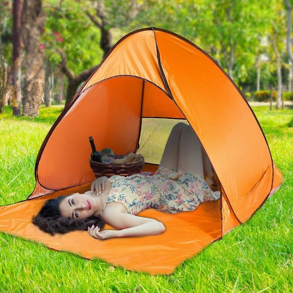 Movisa 2-Person Pop Up Beach Tent Sun Shade Shelter Anti-UV