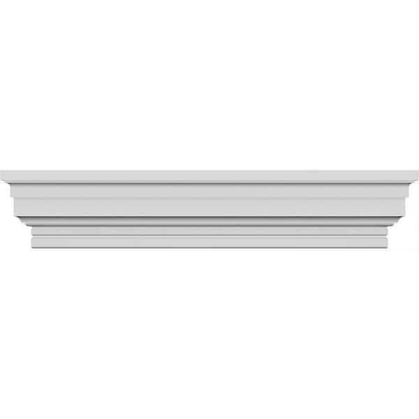 Ekena Millwork 1/4 in. x 53 in. x 3-7/8 in. Polyurethane Standard Crosshead Moulding
