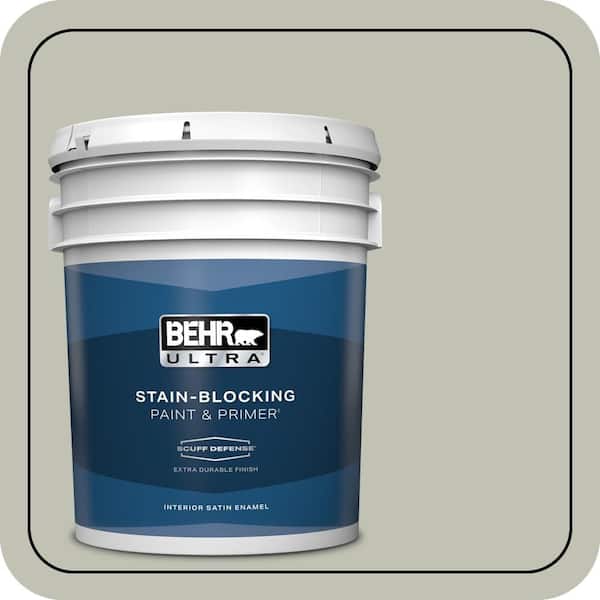 BEHR ULTRA 5 gal. #ECC-37-1 Arbor Hollow Extra Durable Satin Enamel Interior Paint & Primer