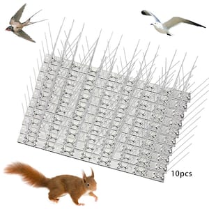 10.8 ft. Bird Spikes with Stainless Steel Base for Deterring Small Bird, Crows and Woodpeckers