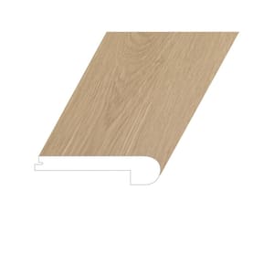 Pacific Beige 1 in. Thick x 4.5 in. W  x 94.5 in. L Embossed Wood Look Waterproof Laminate Stairnose Molding