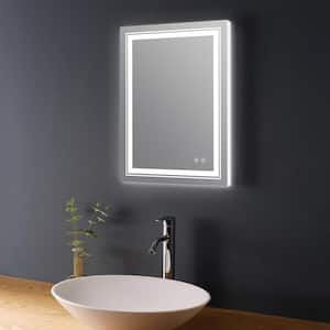 20 in. W x 28 in. H Rectangular Frameless Anti-Fog Wall Mounted Bathroom Vanity Mirror