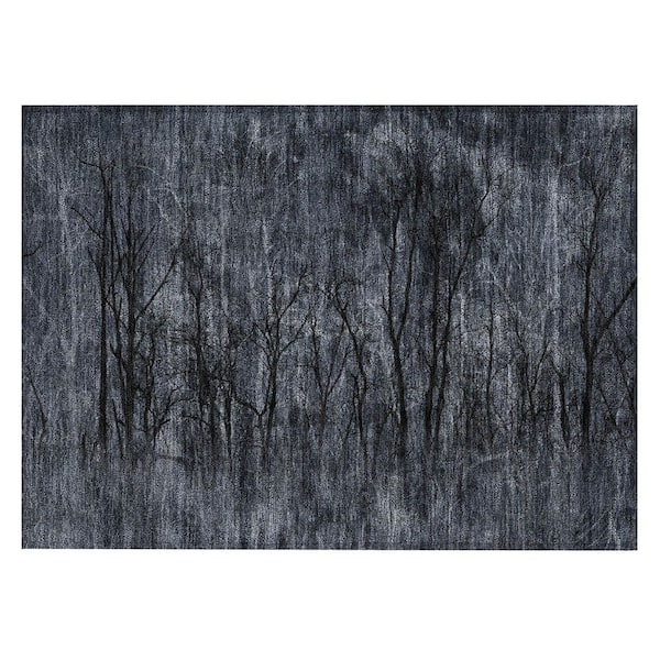 Chantille Machine Washable Indoor/Outdoor Abstract ACN2083 Charcoal 1 ft. 8 in. x 2 ft. 6 in. Accent Rug