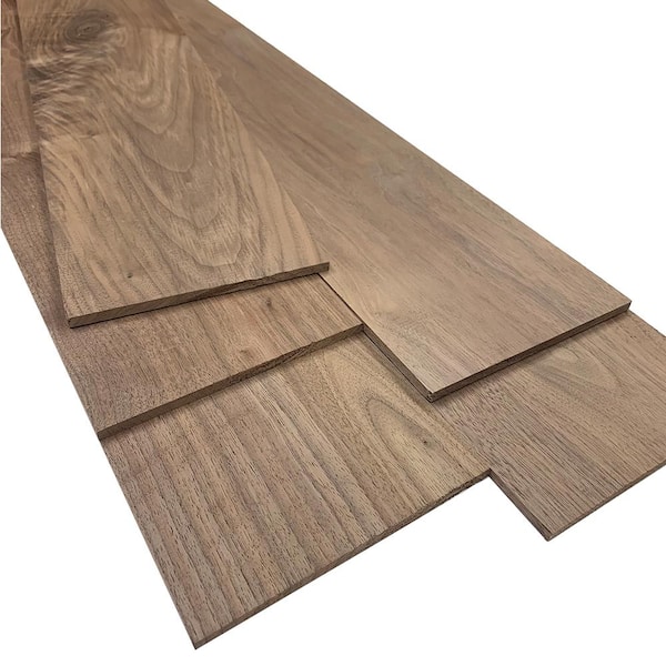 Swaner Hardwood 1/4 in. x 5.5 in. x 4 ft. Walnut S4S Hardwood Hobby Board (5-Pack)