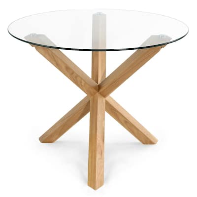 Kennedy 37.4 in. Round Dining Table in Oak