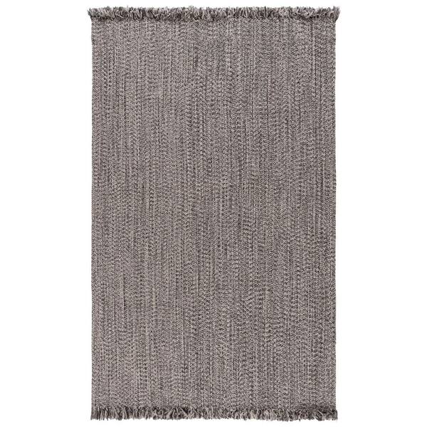 Braided 5 ft. x 8 ft. Gray/Ivory Te ft. xtured Washable Area Rug
