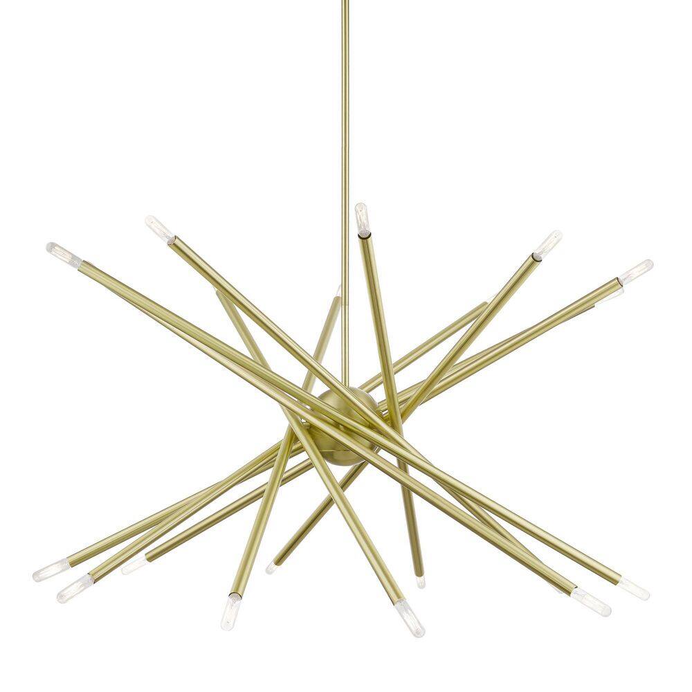 Soho Satin Brass 20-Light Asymmetrical Sputnik Chandelier