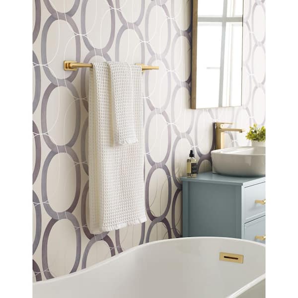 Bronx 18 in. Wall Mounted Towel Bar in Champagne Bronze