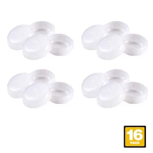 1-1/2 in. White Plastic Insert Patio Furniture Cups (16-Pack)