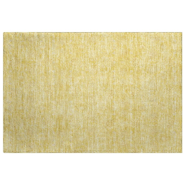 Dream Shag Premium Machine Washable Abstract ADS703 Honey 3 ft. x 4 ft. Area Rug