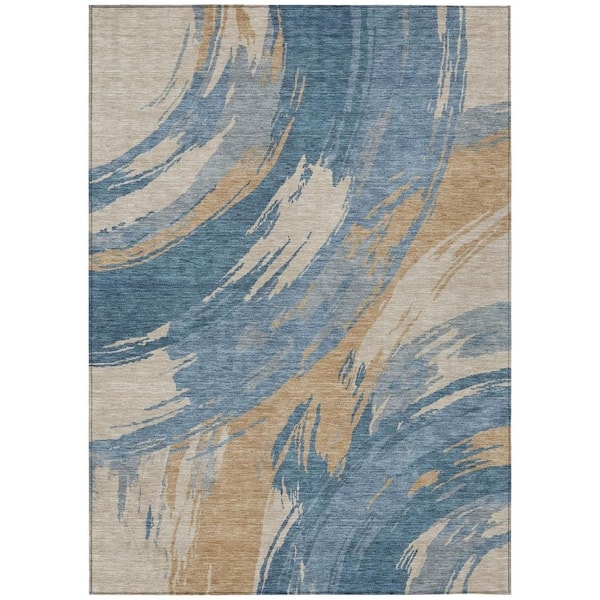 Chantille Machine Washable Indoor/Outdoor Abstract ACN2957 Baltic 8 ft. x 10 ft. Area Rug