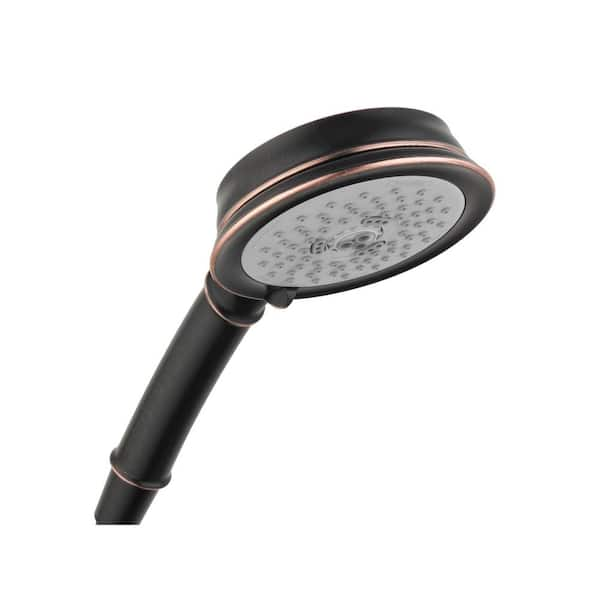 Croma 100 Classic 3-Spray Patterns 1.5 GPM 4.49 in. Handheld Shower Head in Rubbed Bronze