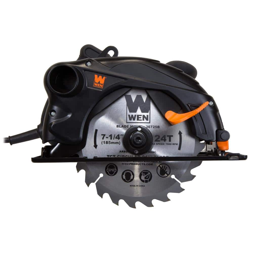 WEN 12 Amp 7-1/4 in. Sidewinder Circular Saw with 2-1/2 in. Cutting Depth  36725 - The Home Depot