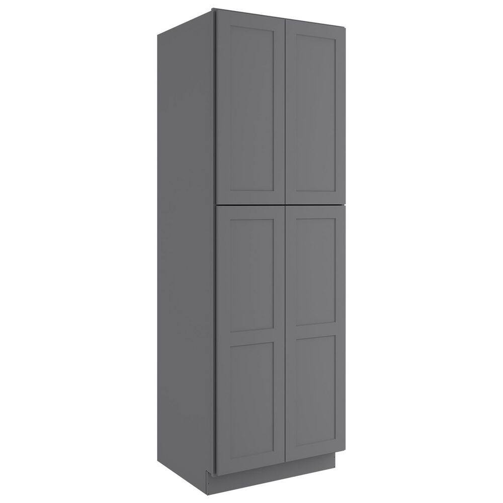HOMEIBRO 30 in W X 24 in D X 90 in H In Shaker Grey Plywood Ready To 