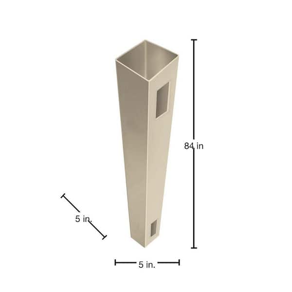 Barrette Outdoor Living 5 in. x 5 in. x 7 ft. Sand Vinyl Fence End Post