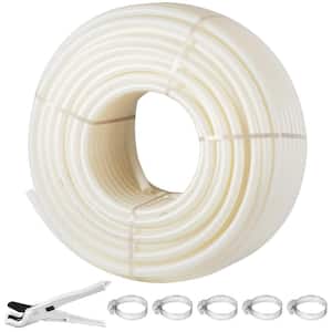 PEX Pipe 1 in. x 500 ft. Non Oxygen Barrier White PEX-B Pipe Flexible Pex for RV Sewer Hose Plumbing Radiant Heating