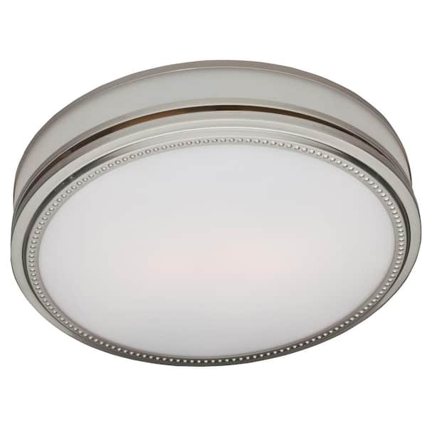 GOOD HOUSEKEEPING Opera Decorative 110 CFM Bathroom Ventilation Exhaust Fan with Light and Nightlight in Brushed Nickel