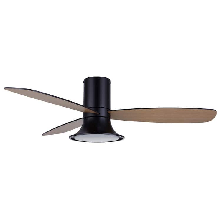 Lucci Air Flusso 52 in. Indoor Matte Black Light Ceiling Fan with Remote Control