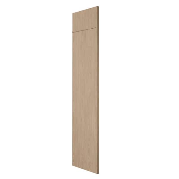 Sinclair 24 in. W x 1.5 in. D x 84 in. H Refrigerator End Panel Kit in Shaker Light Oak