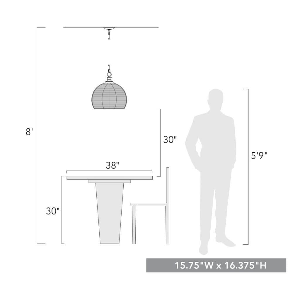 Matte Black Modern LED Bowl Pendant Light