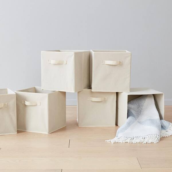 Stenciled Canvas Organizational Bins