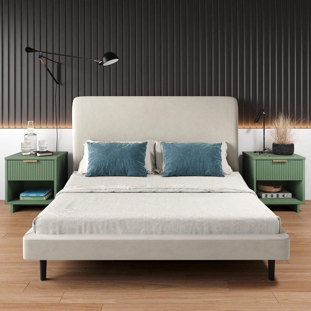 Granville Sage Green 1-Drawer 18.11 in. W Modern Nightstand (Set of 2) price history on PriceWatchPro