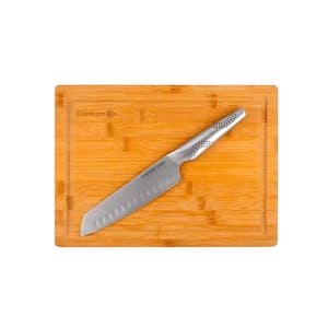 ID3 SANTOKU 3-Piece Stainless Steel Knife Set with Board