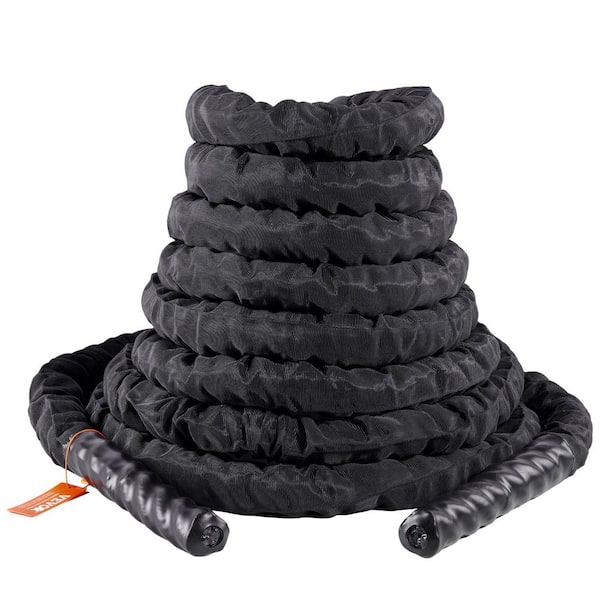 Battle Rope, 1.5 in. Diameter 40 ft. Exercise Rope, Heavy Weighted Rope for Home Gym Workout Core Strength Training