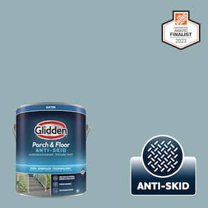 1 gal. PPG1149-4 Mountain Stream Satin Interior/Exterior Anti-Skid Porch and Floor Paint with Cool Surface Technology