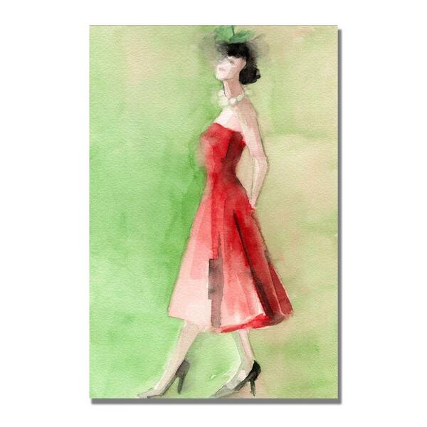 Trademark Fine Art 30 in. x 47 in. Red Vintage Dress Canvas Art-DISCONTINUED