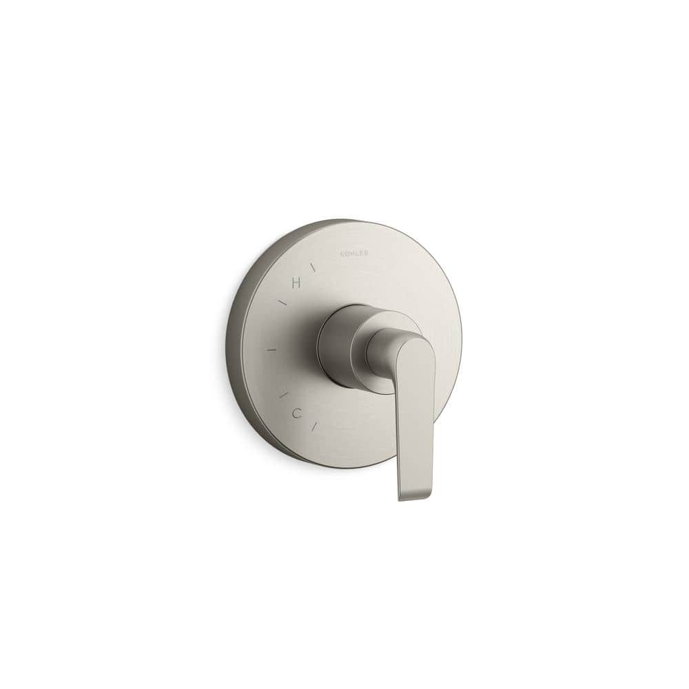 Vibrant Brushed Nickel Wall-Mounted Lever Faucet Trim