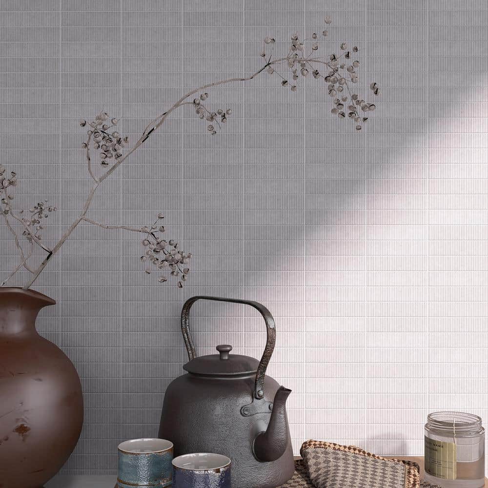 Gray 3x12 Matte Ceramic Brick Look Subway Wall Tile