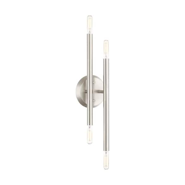 AVIANCE LIGHTING Griffin-4 Light Brushed Nickel ADA Wall Sconce