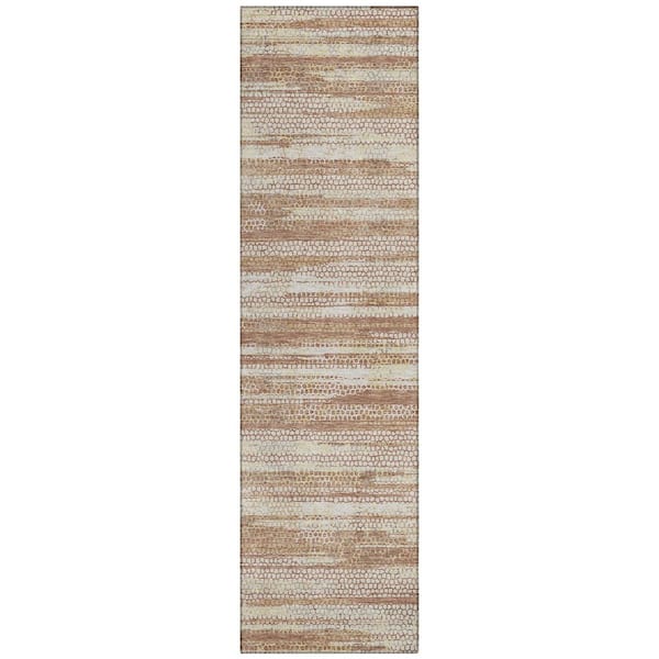 Chantille Machine Washable Indoor/Outdoor Abstract ACN3115 Rust 2 ft. x 7 ft. Runner Rug