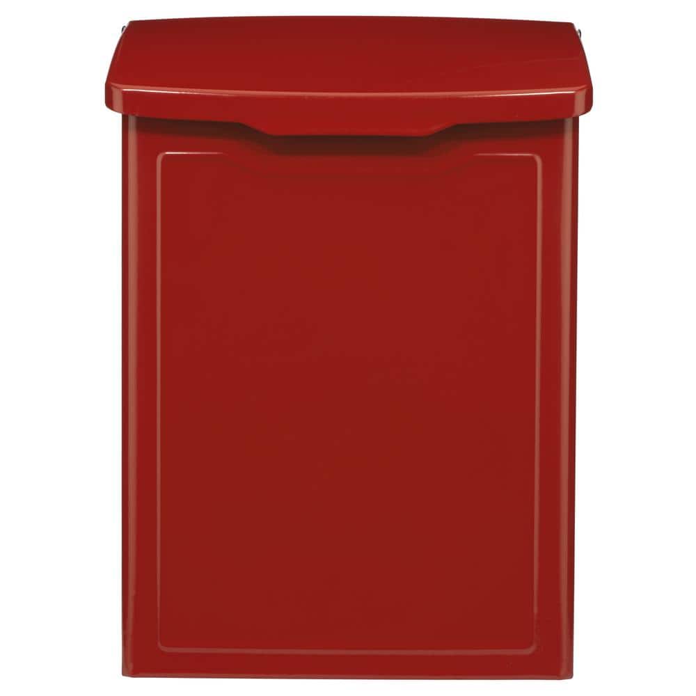 Small Red Steel Modern Wall Mount Mailbox